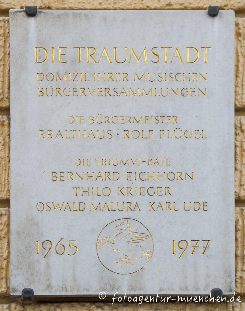Gedenktafel Traumstadt Schwabing