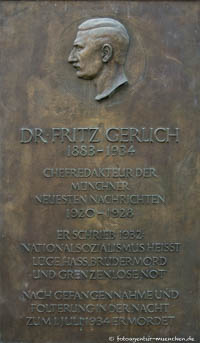 Gedenktafel - Dr Fritz Gerlich