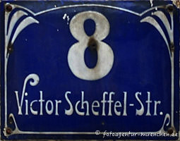 Hausnummer - Victor Scheffel-Straße