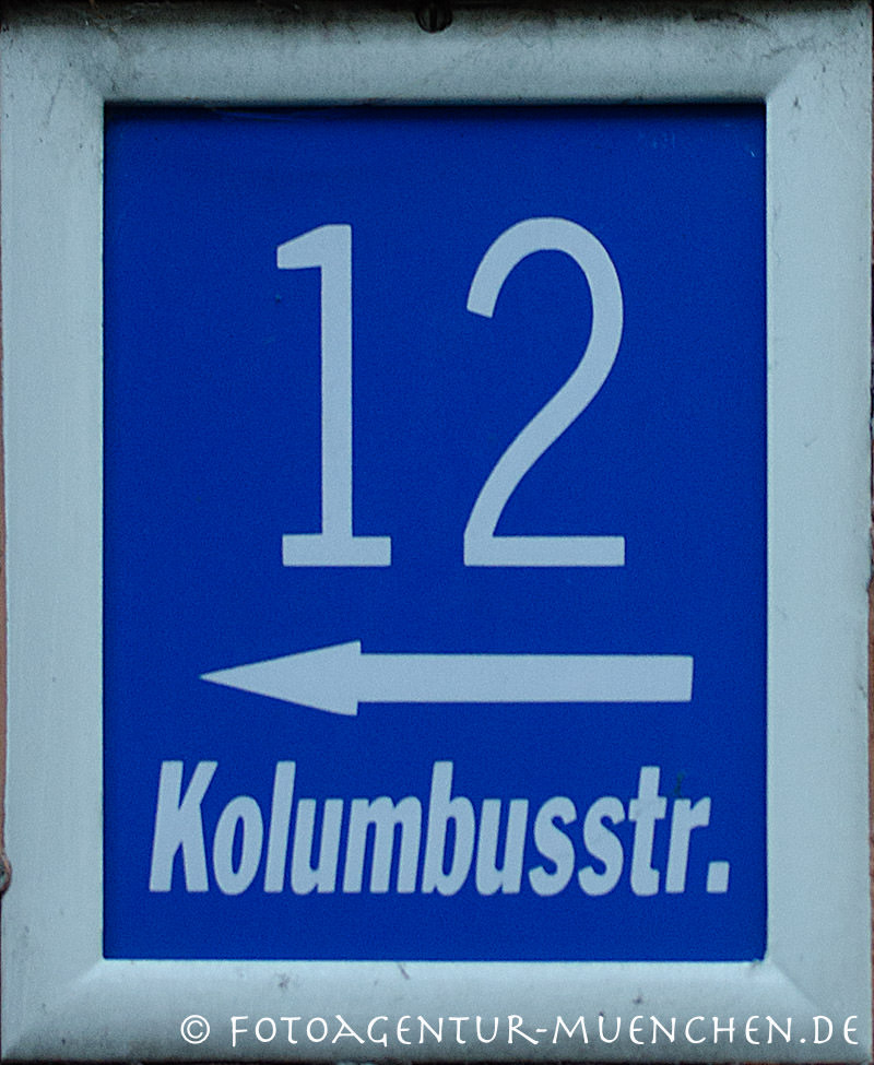 Hausnummer - Kolumbusstraße