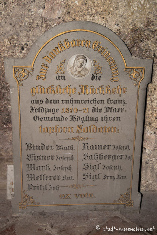 Gedenktafel Feldzug 1870-71 der Gemeinde Högling
