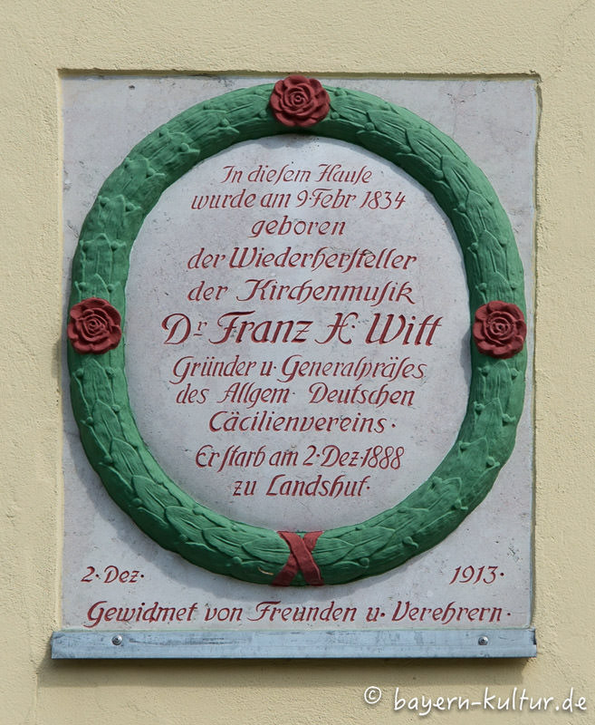 Gedenktafel für Franz Xaver Witt